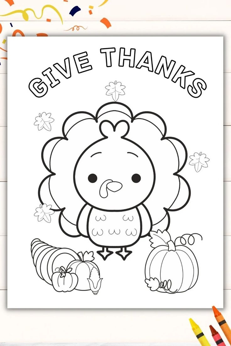 cute thanksgiving coloring pages