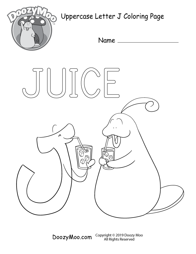 letter j coloring sheet