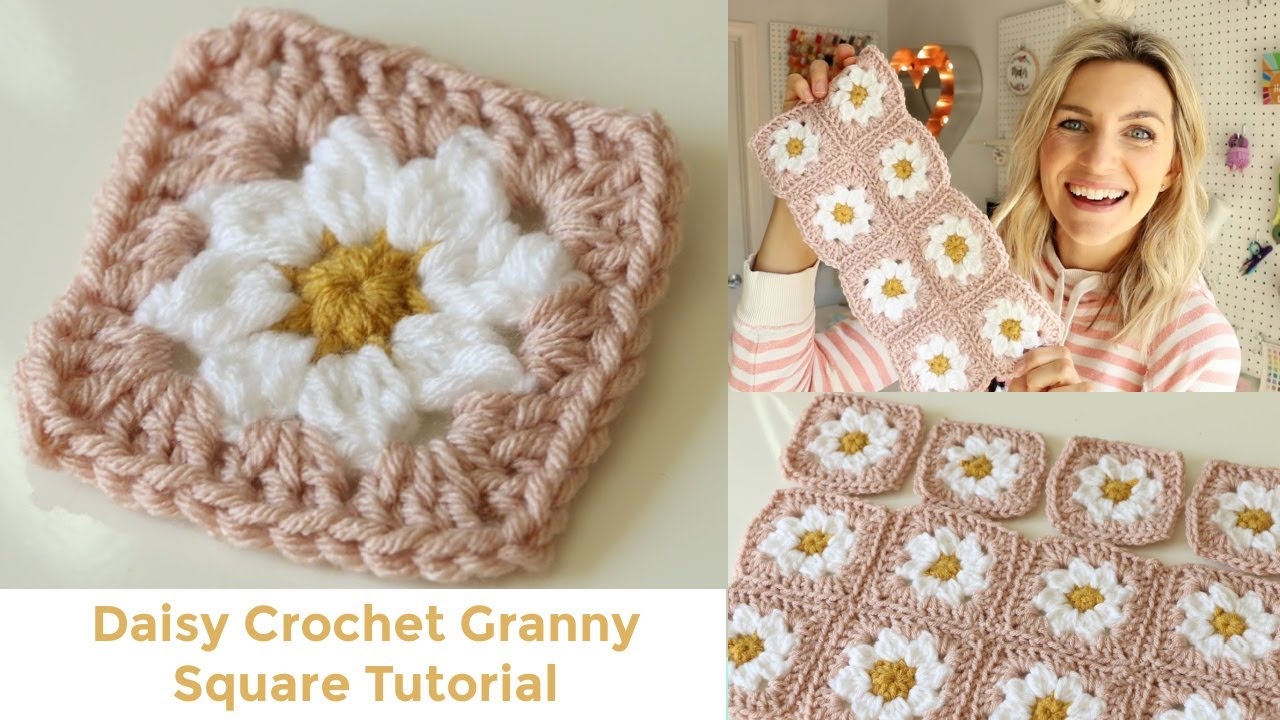 Daisy Granny Square Crochet Tutorial YouTube Daisy Granny Square Crochet Tutorial YouTube