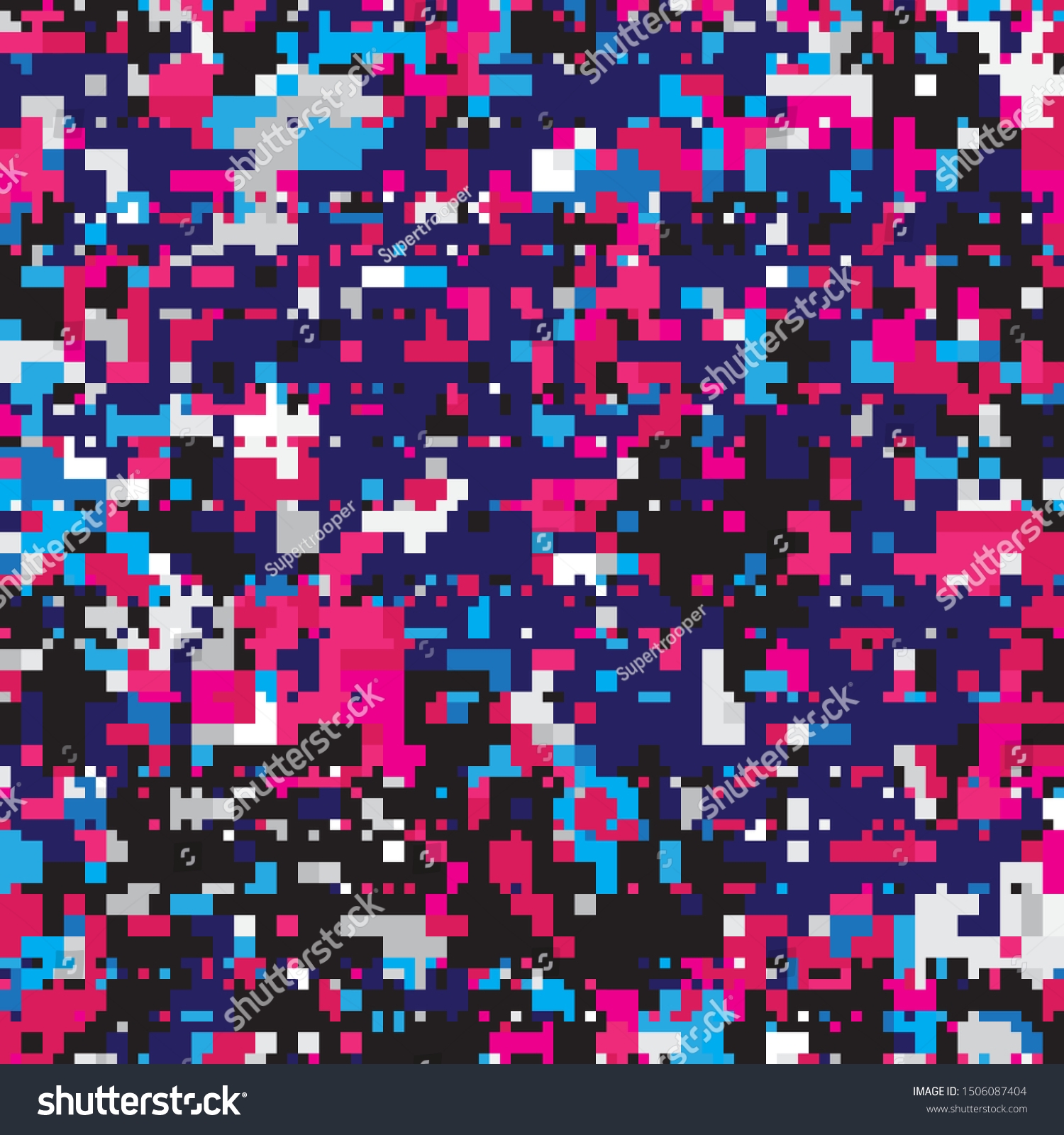 Dark Sky Abstract Geometric Pixelated Mosaic Stock Vector Royalty Free 1506087404 Shutterstock