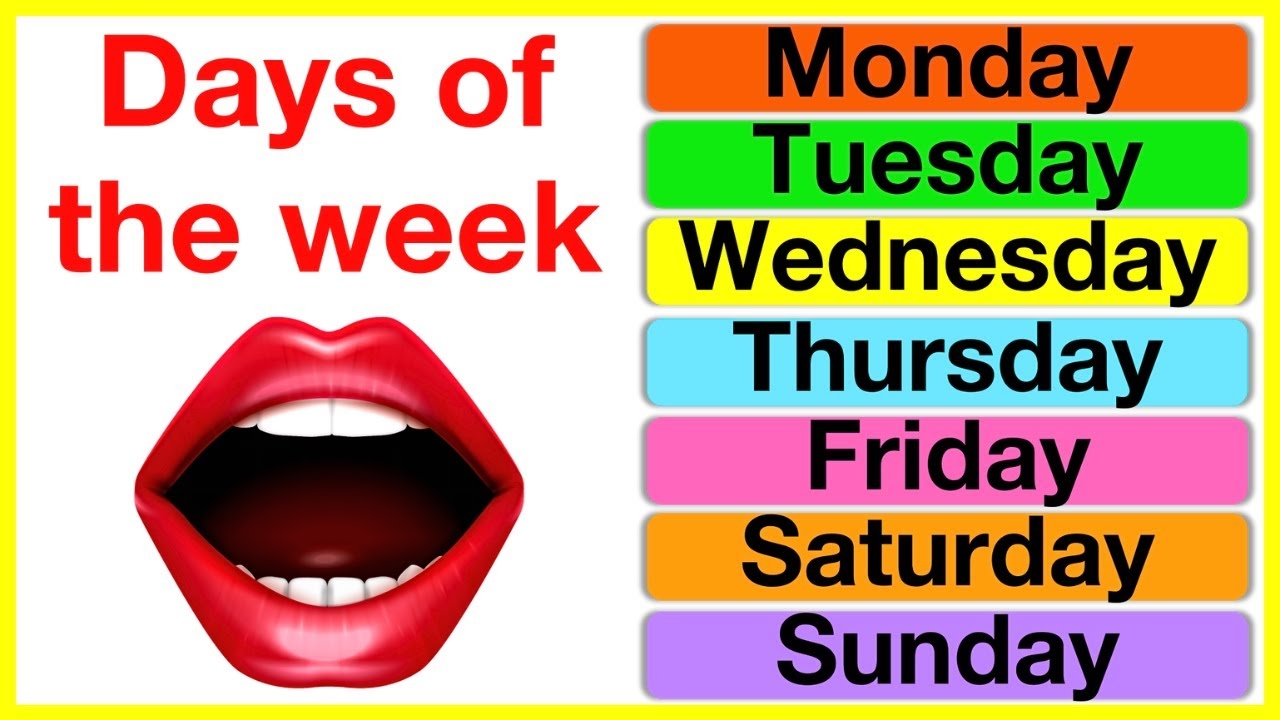 Days Of The Week Pronunciation Lesson British English YouTube
