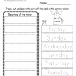 Days Of The Week Worksheet Free Printable Digital PDF