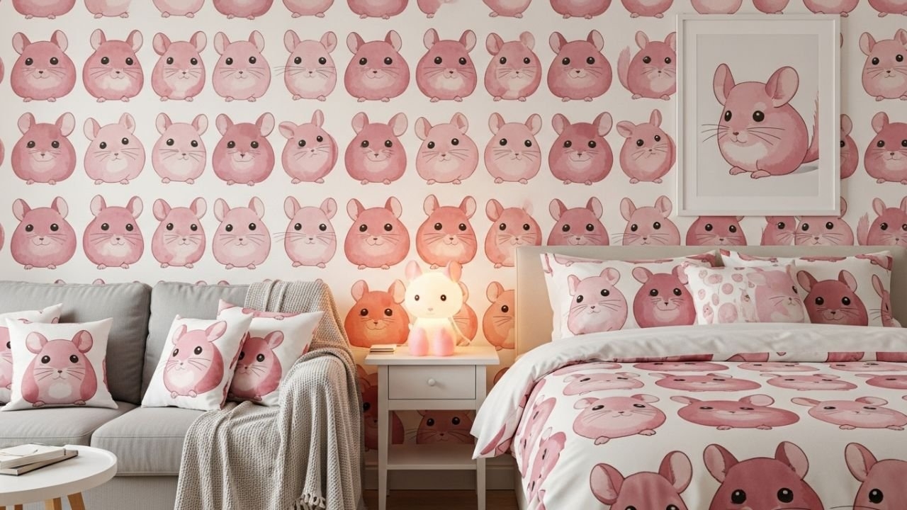 Decoration Pink Chinchilla Pattern TW2GTE Gail Voice