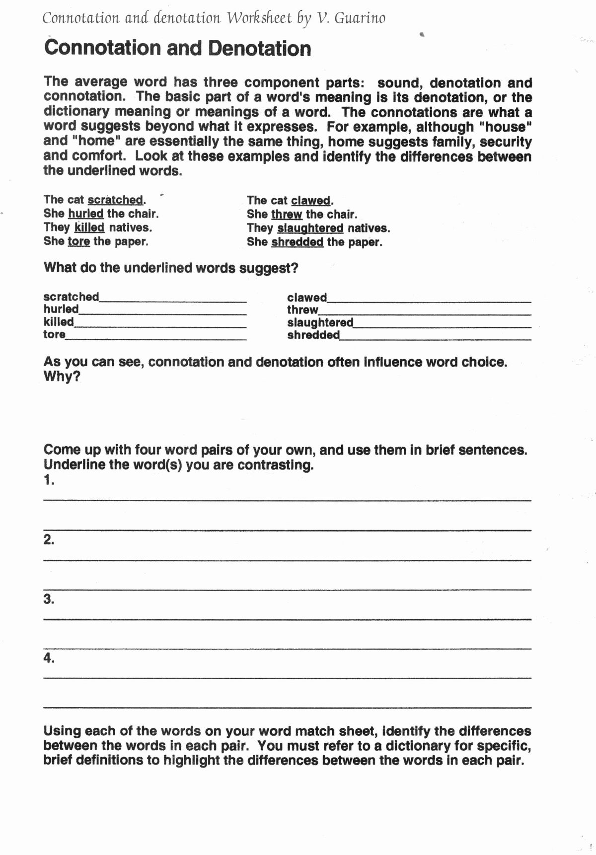 Denotation And Connotation Worksheet Fresh Connotation And Denotation Worksheets For Middle School Denotation And Connotation Worksheet Fresh Connotation And Denotation Worksheets For Middle School