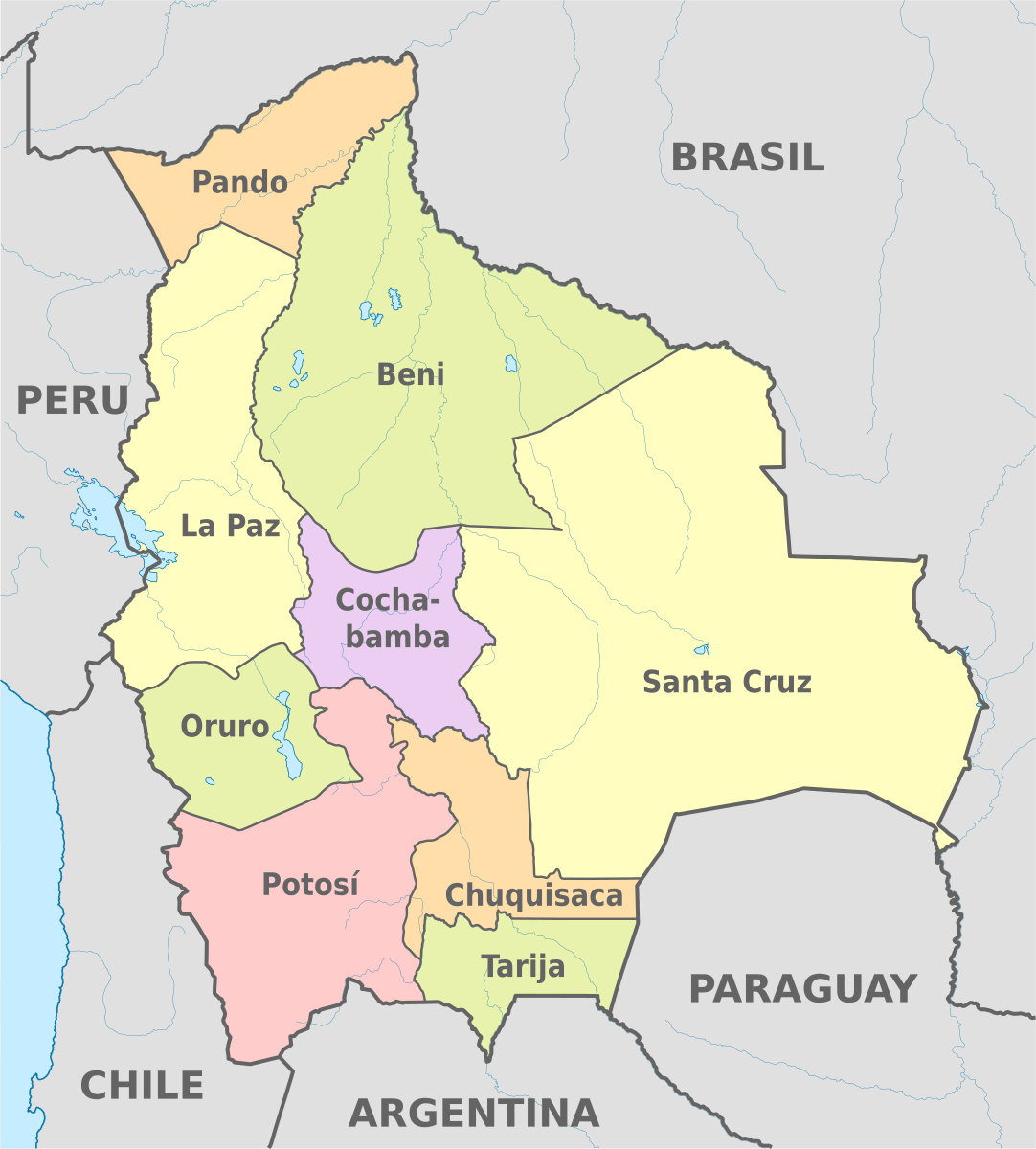 Departamentos De Bolivia Wikipedia La Enciclopedia Libre