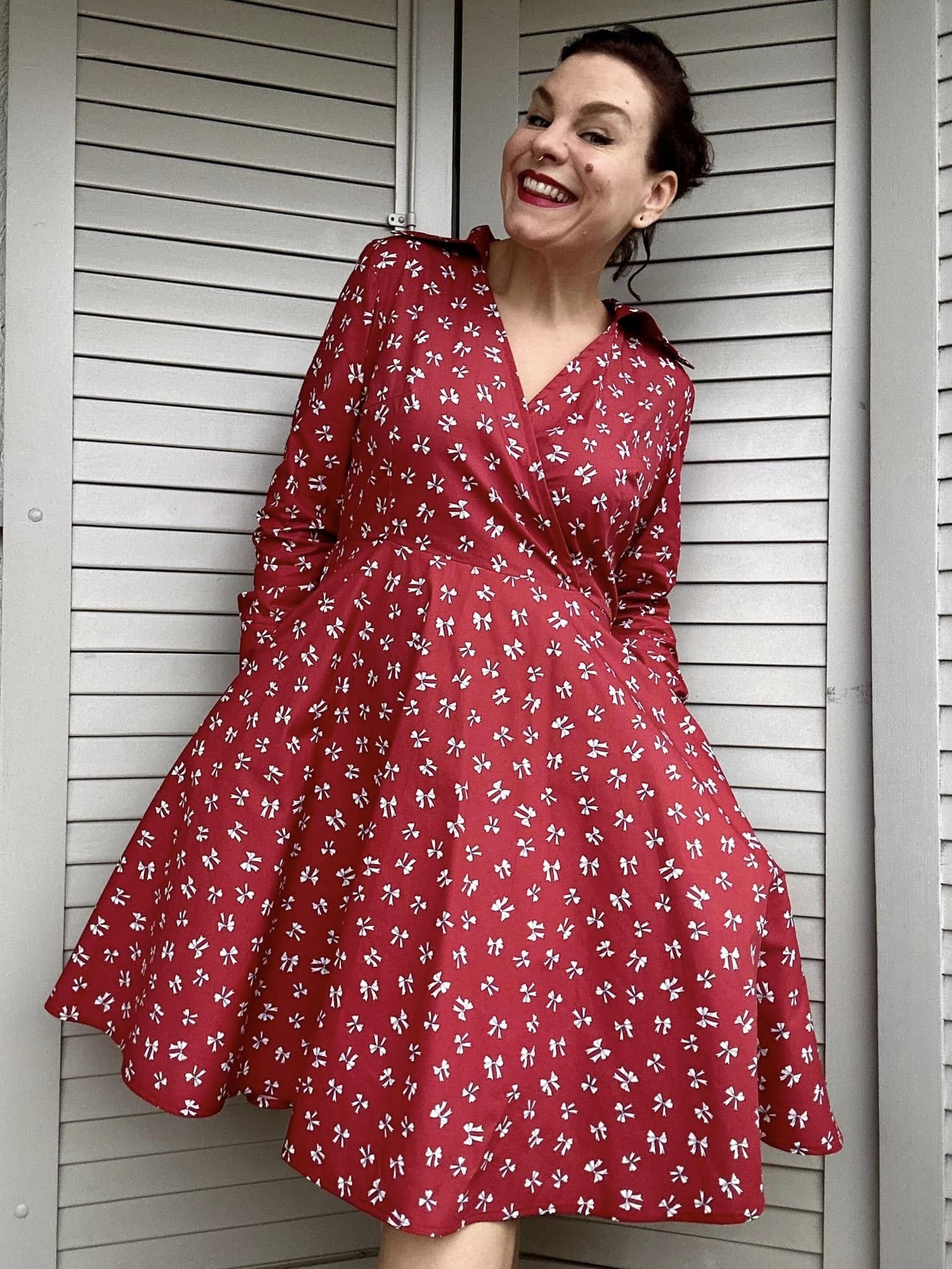 Digital Sewing Pattern Wrap style Dress With Collar CALLA EU 34 58 Erbs nde Schnittmuster Zum Selbern hen