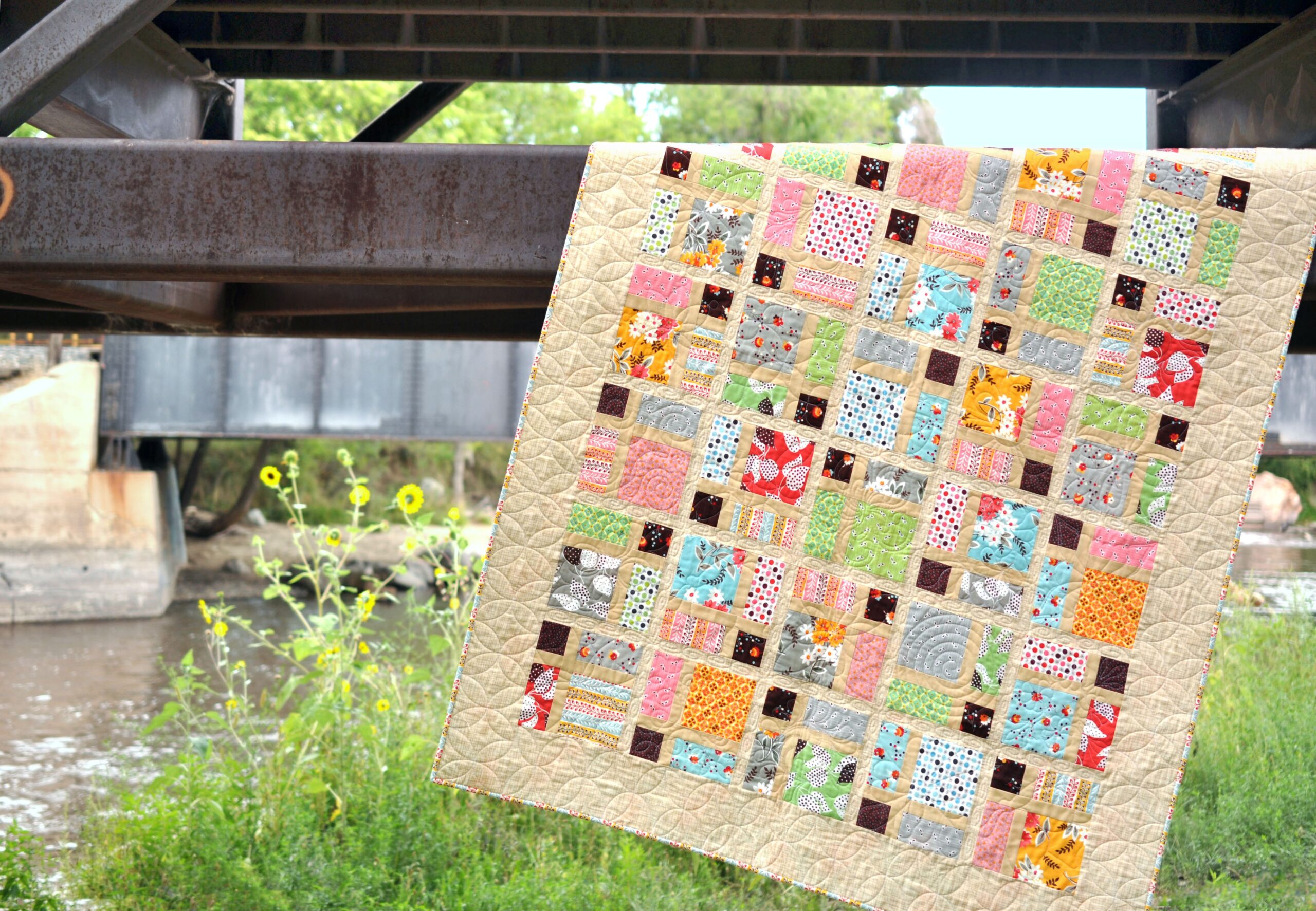 Disappearing Nine patch With Sashing A Quick Tutorial Lillyella