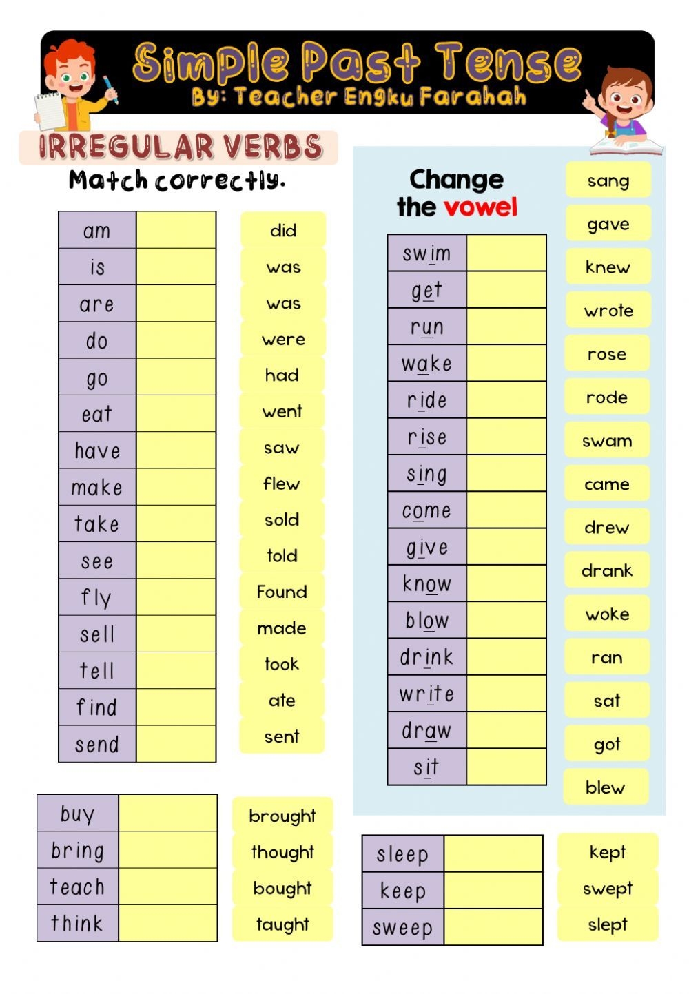past simple irregular verbs