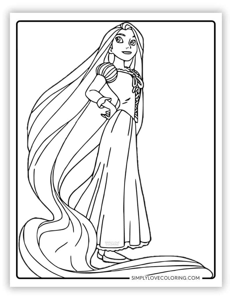 Disney Princess Coloring Pages Free PDF Printables Simply Love Coloring