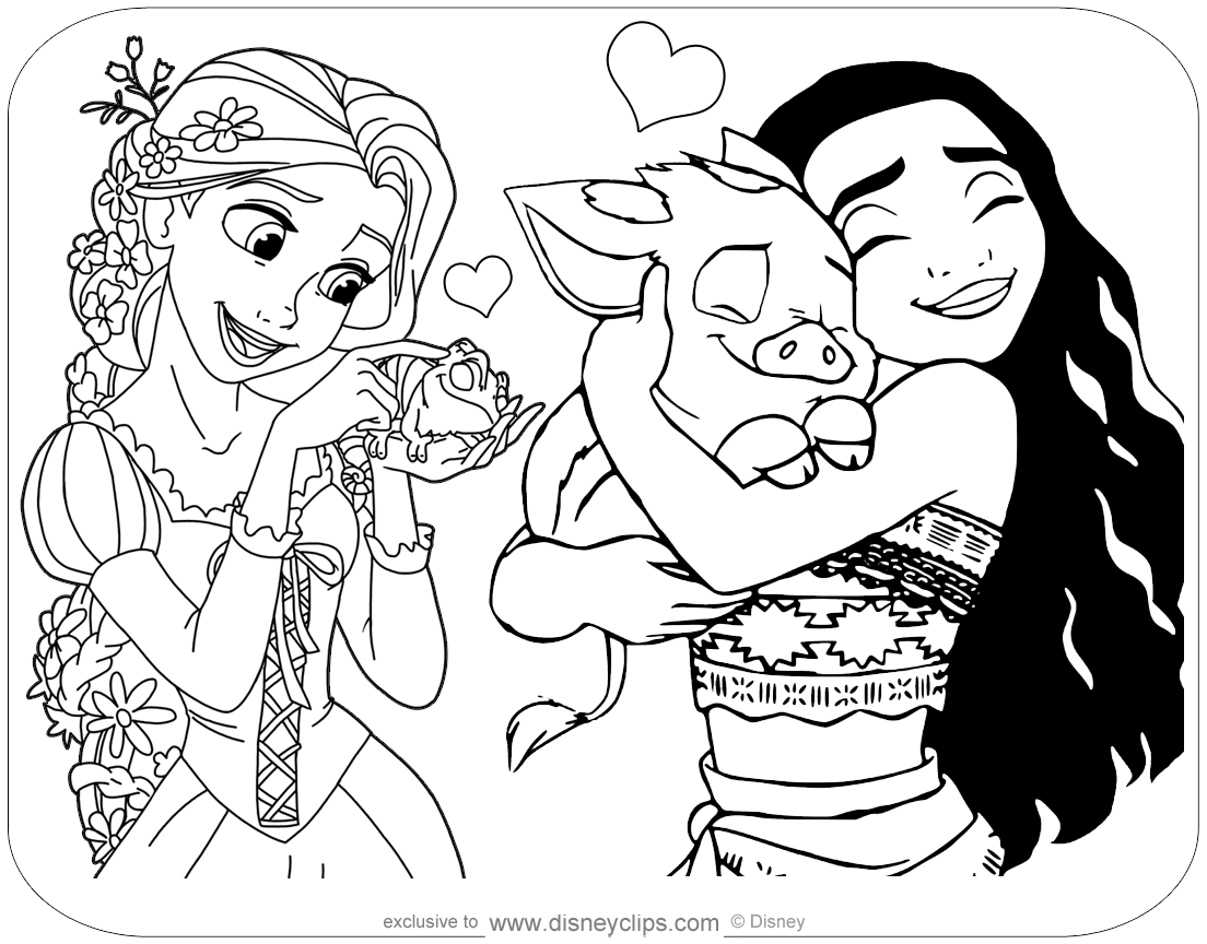 Disney Princess Coloring Pages PDF Printables Disneyclips Worksheets Library