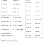 Distributive Property And Combining Like Terms Worksheet Live Worksheets Library