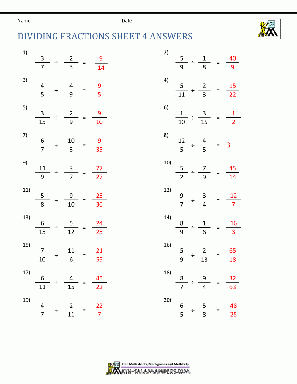 Dividing Fractions Worksheet Worksheets Library Dividing Fractions Worksheet Worksheets Library