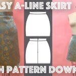 DIY A line Skirt Tutorial With Pattern Easy For Beginners Sew Anastasia YouTube