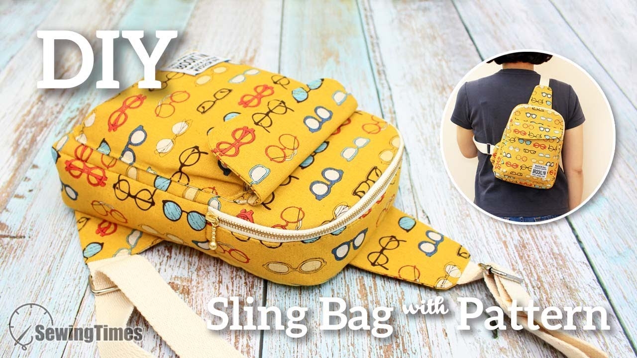 DIY Crossbody Sling Bag Free Pattern How To Make A Fanny Pack Tutorial sewingtimes YouTube