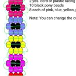 DIY Flower Keychain With Pony Beads