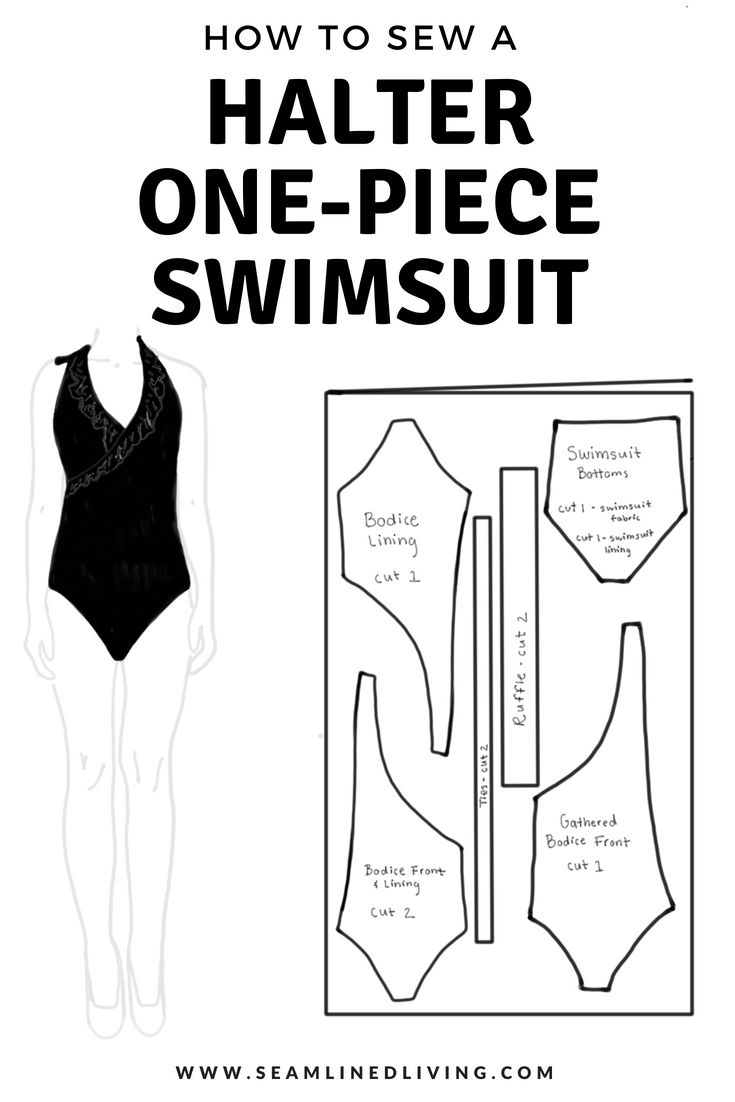 DIY One Piece Swimsuit How To Make A Swimsuit Pattern