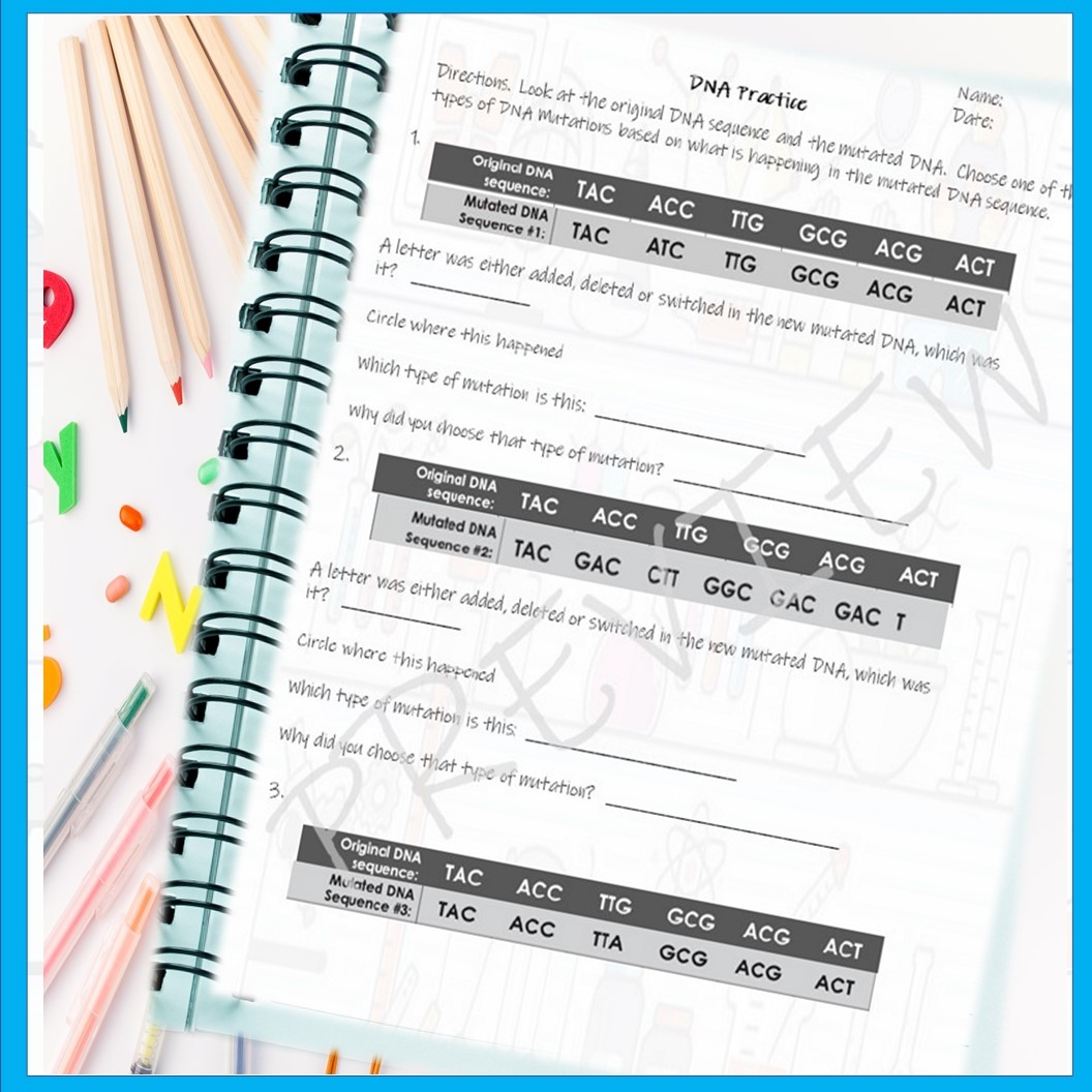 DNA Mutations Practice Worksheet Made By Teachers DNA Mutations Practice Worksheet Made By Teachers