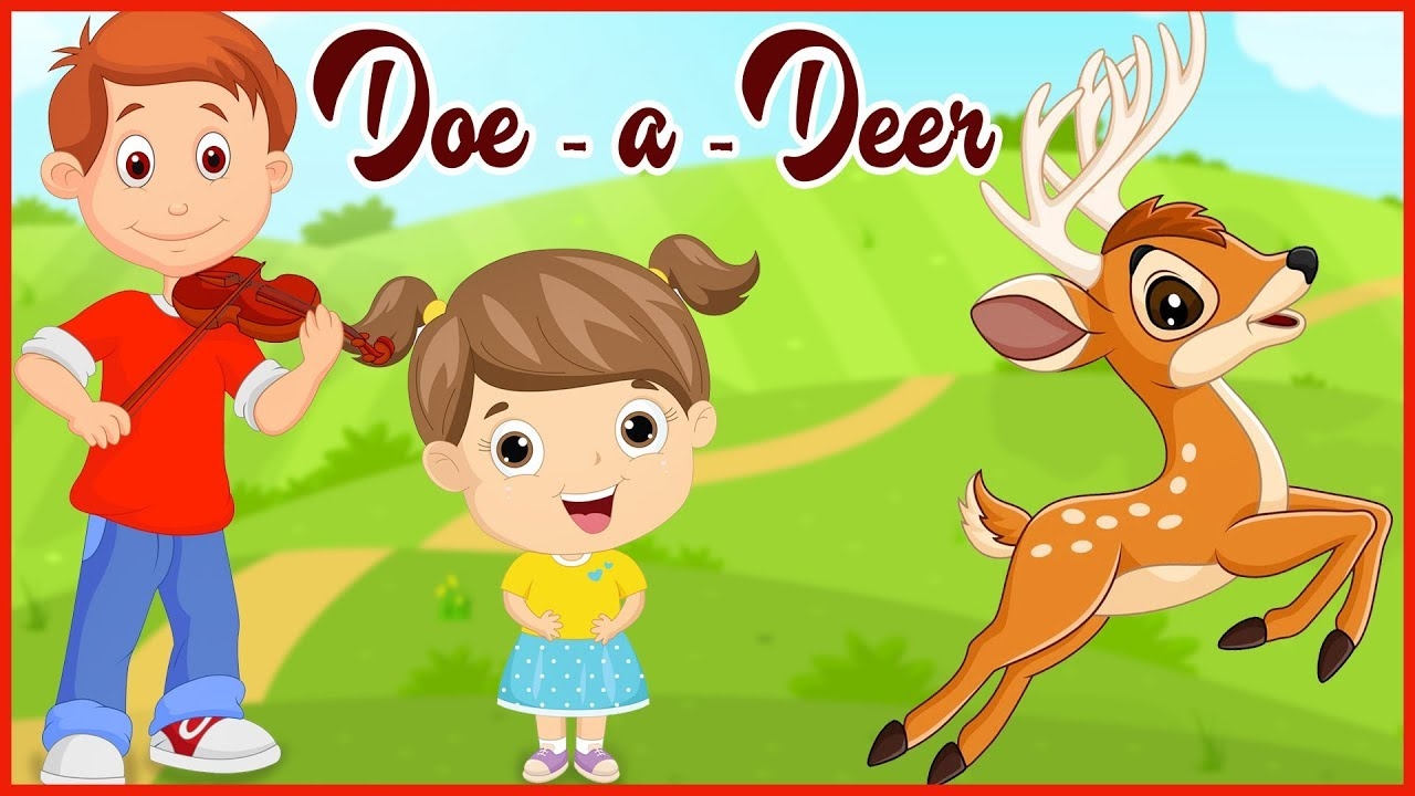 Doe A Deer Rhyme Popular Nursery Rhyme For Kids YouTube