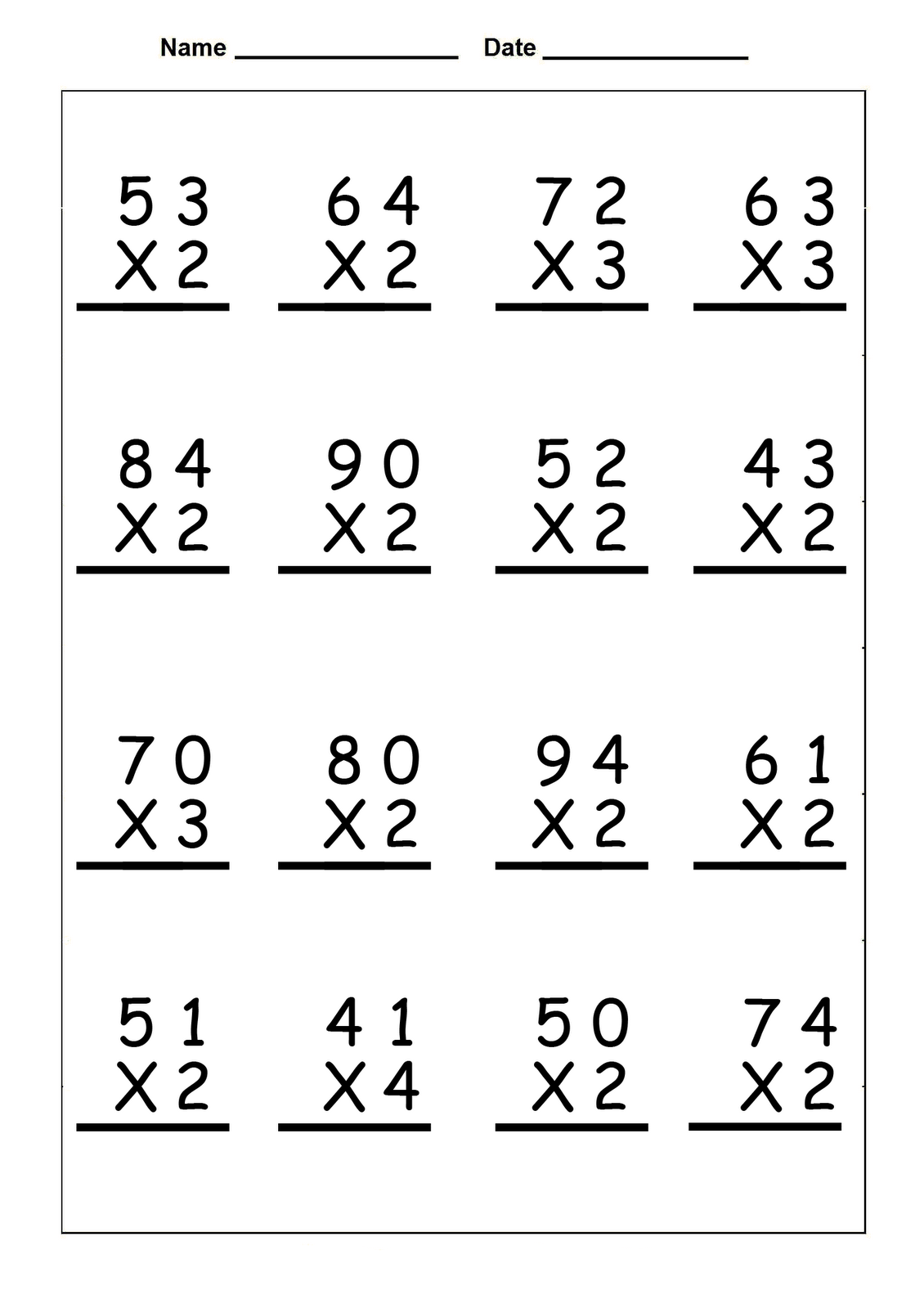 multiplication worksheets for fourth graders multiplication worksheets for fourth graders