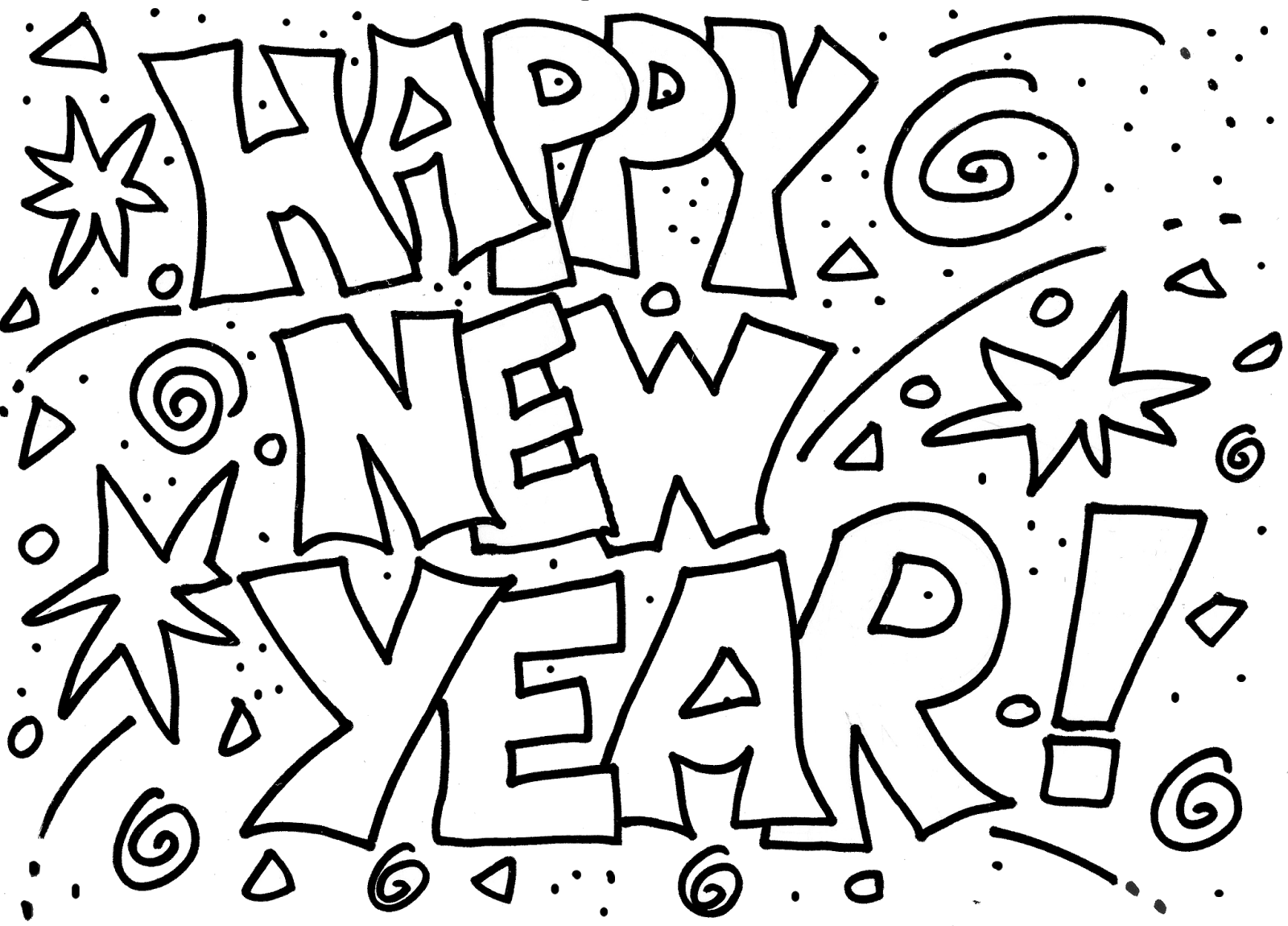 new year coloring pages