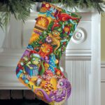 Dragons Christmas Stocking Cross Stitch Pattern Winter Holiday Crafting PDF Etsy