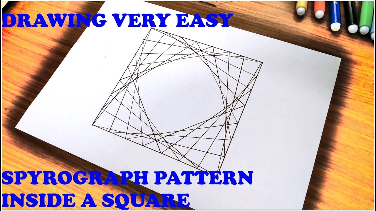 DRAWING VERY EASY SPIROGRAPH PATTERN INSIDE A SQUARE YouTube