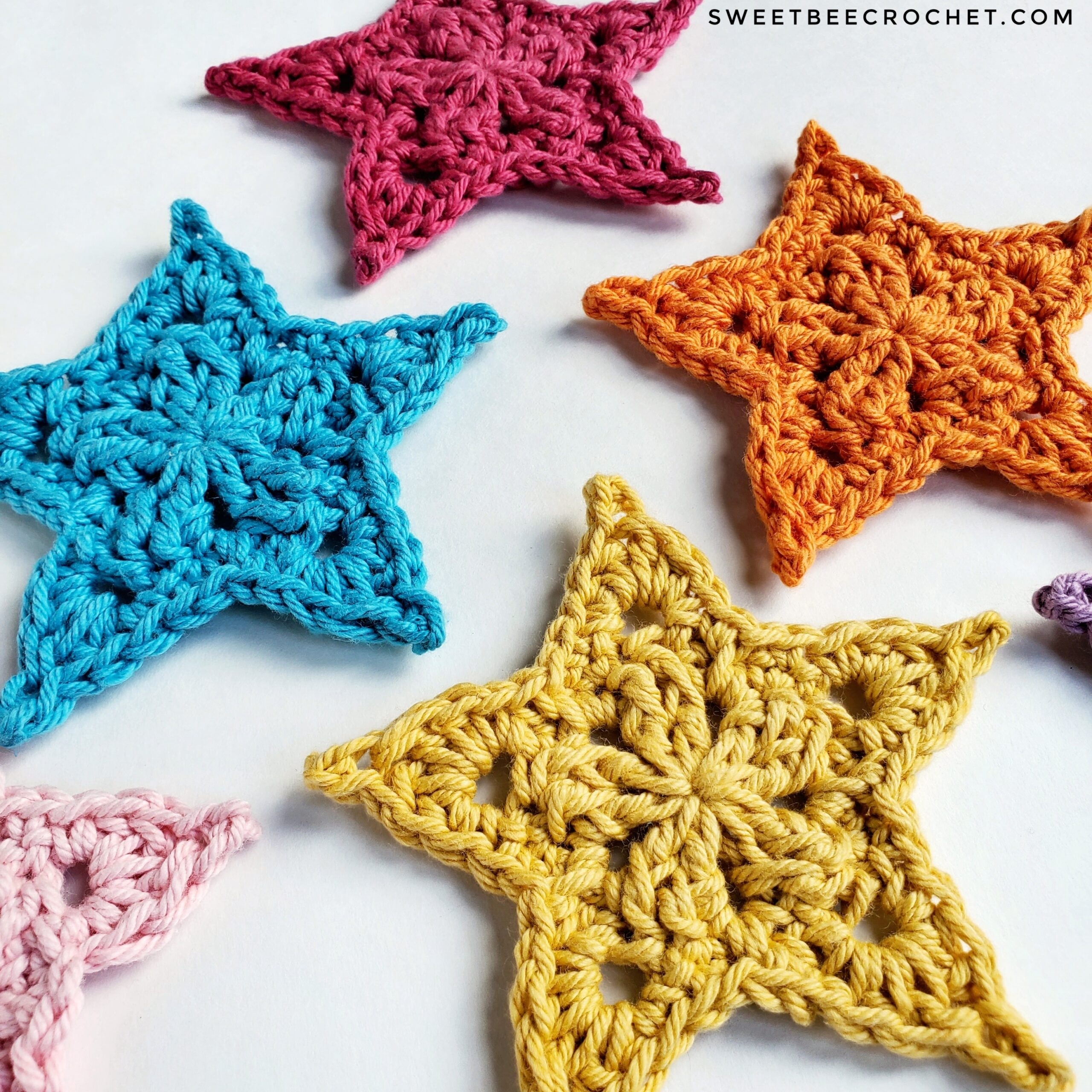 Dreamy Crochet Star Motif Free Pattern Sweet Bee Crochet