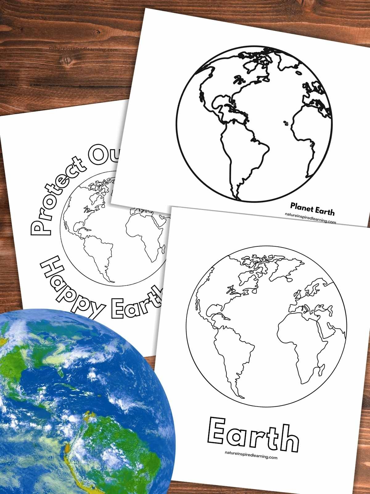 planet earth coloring page