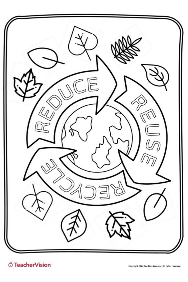 Earth Day Coloring Sheets Focus On Minimizing Plastic Waste