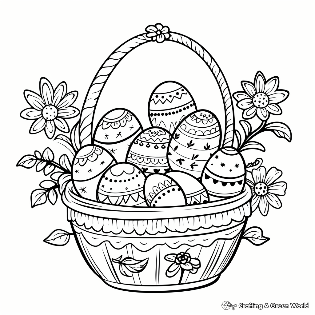 coloring page easter egg