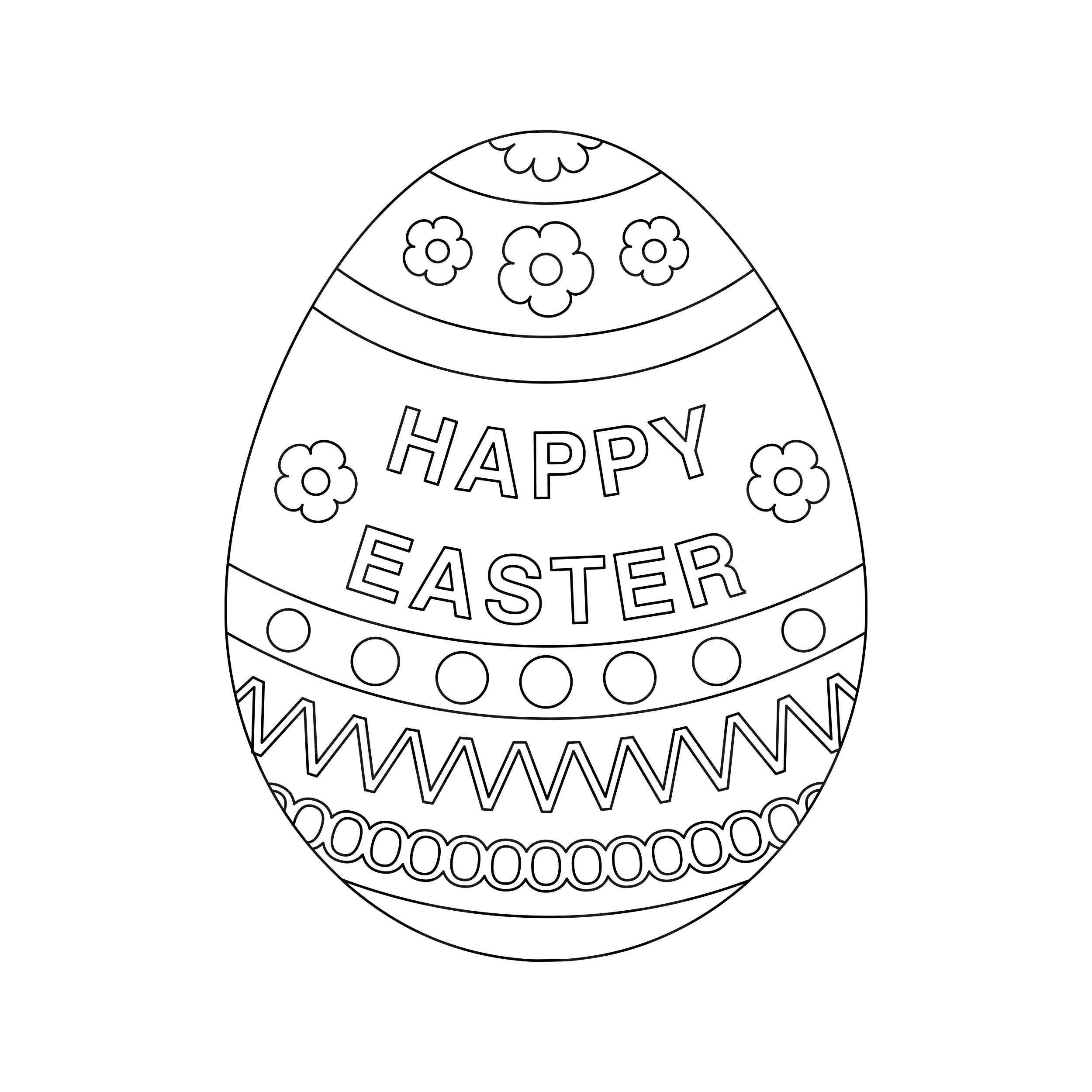 Easter Egg Coloring Page Easter Egg Colouring In Page easter Egg Svg Printable Silhouette Cut Files Cricut Cut Files Svg Files Etsy