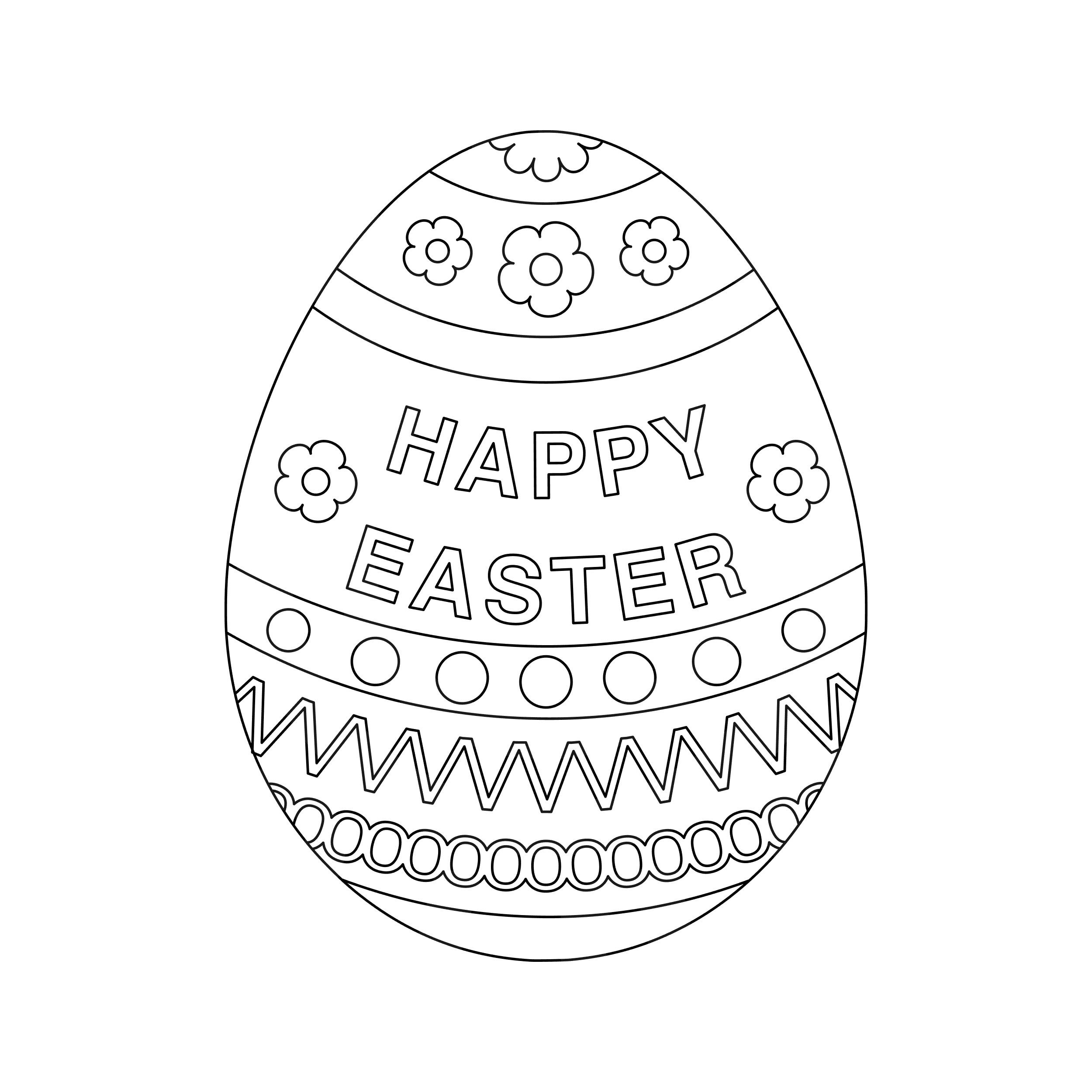 Easter Egg Coloring Page Easter Egg Colouring In Page easter Egg Svg Printable Silhouette Cut Files Cricut Cut Files Svg Files Etsy