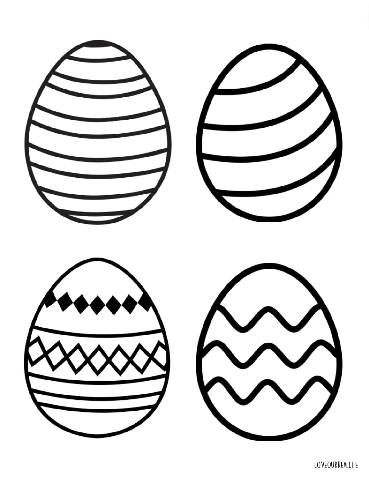 Easter Egg Coloring Pages And FREE Printable Egg Templates Love Our Real Life