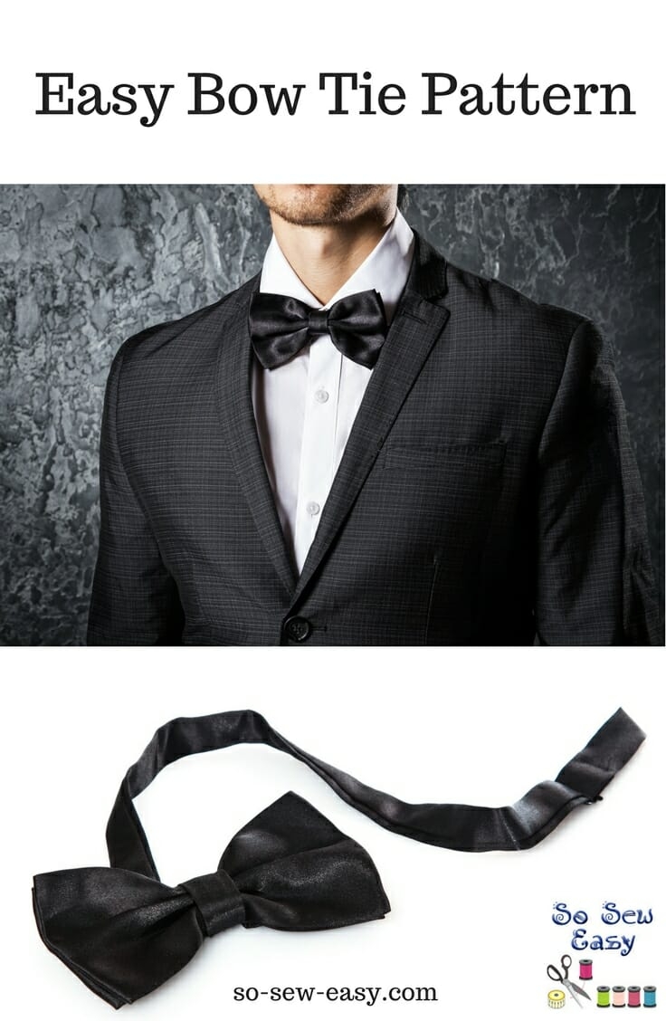 Easy Bow Tie Pattern And Tutorial When You Need To Pull A James Bond Look Fast So Sew Easy