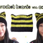 Easy Crochet Beanie With Cat Ears YouTube