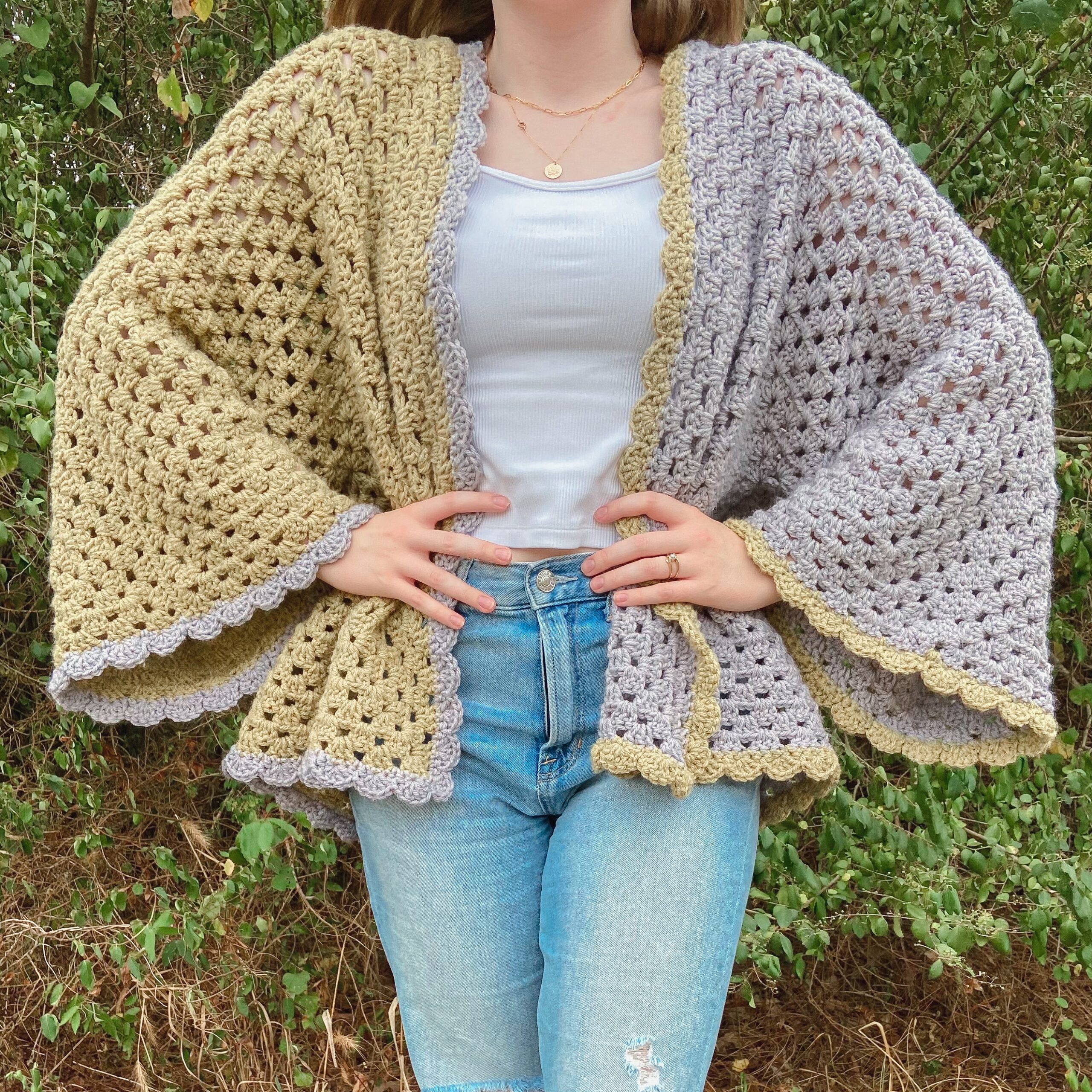 Easy Crochet Granny Hexagon Cardigan Free Pattern Video Tutorial Hayhay Crochet