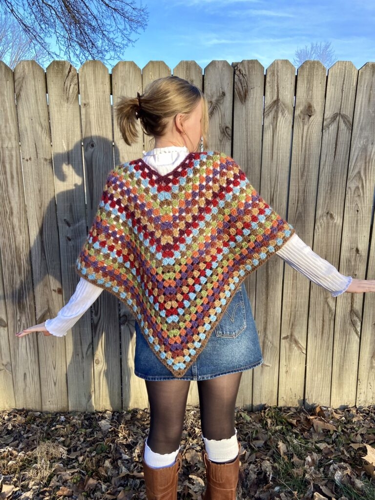 EASY Crochet Granny Stripe Poncho FREE Pattern Video Tutorial Hayhay Crochet