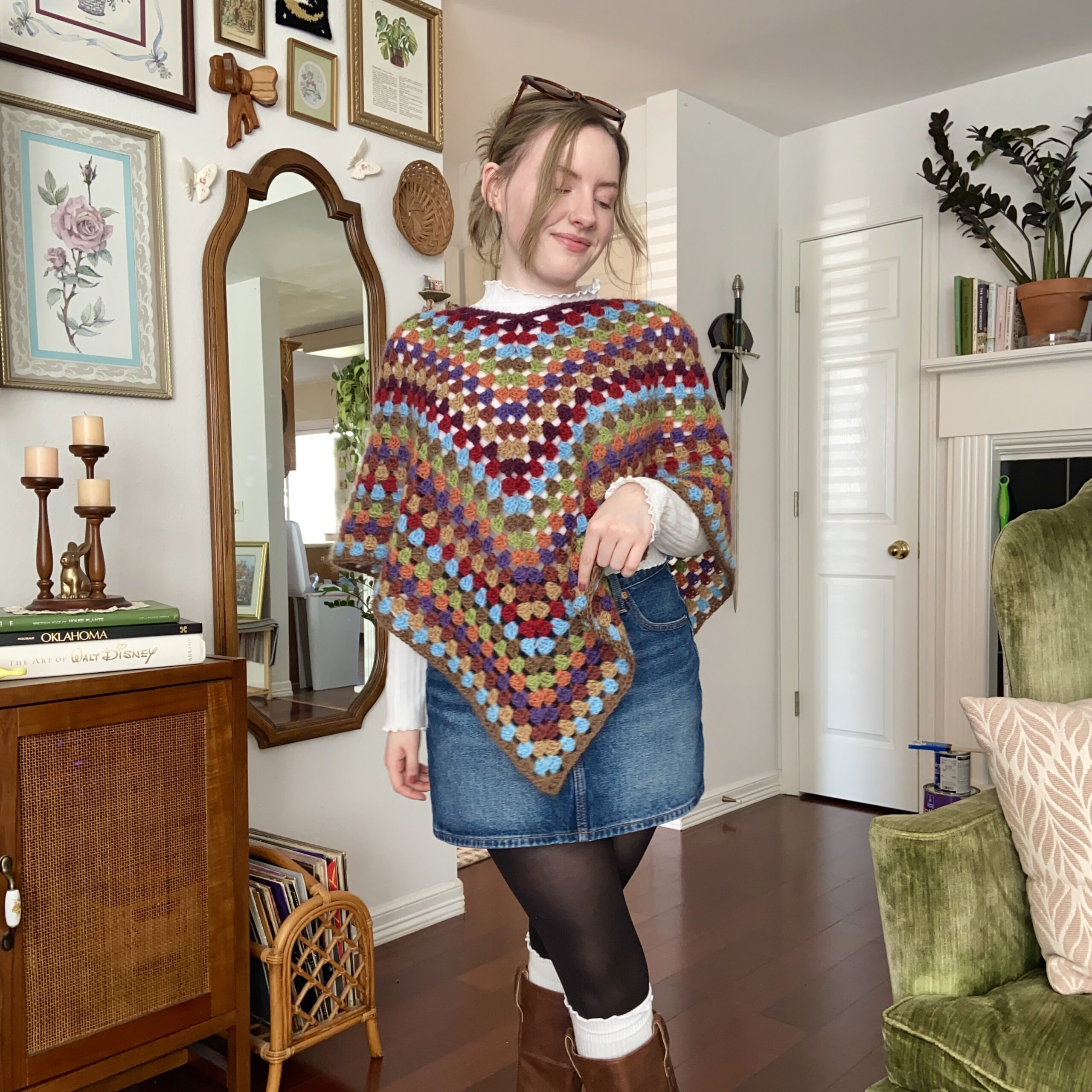 EASY Crochet Granny Stripe Poncho FREE Pattern Video Tutorial Hayhay Crochet