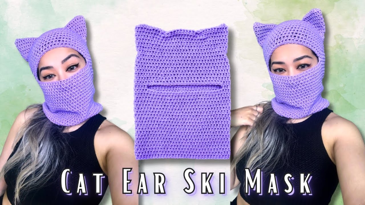 Easy Crochet Ski Mask Balaclava With Cat Ears YouTube Easy Crochet Ski Mask Balaclava With Cat Ears YouTube
