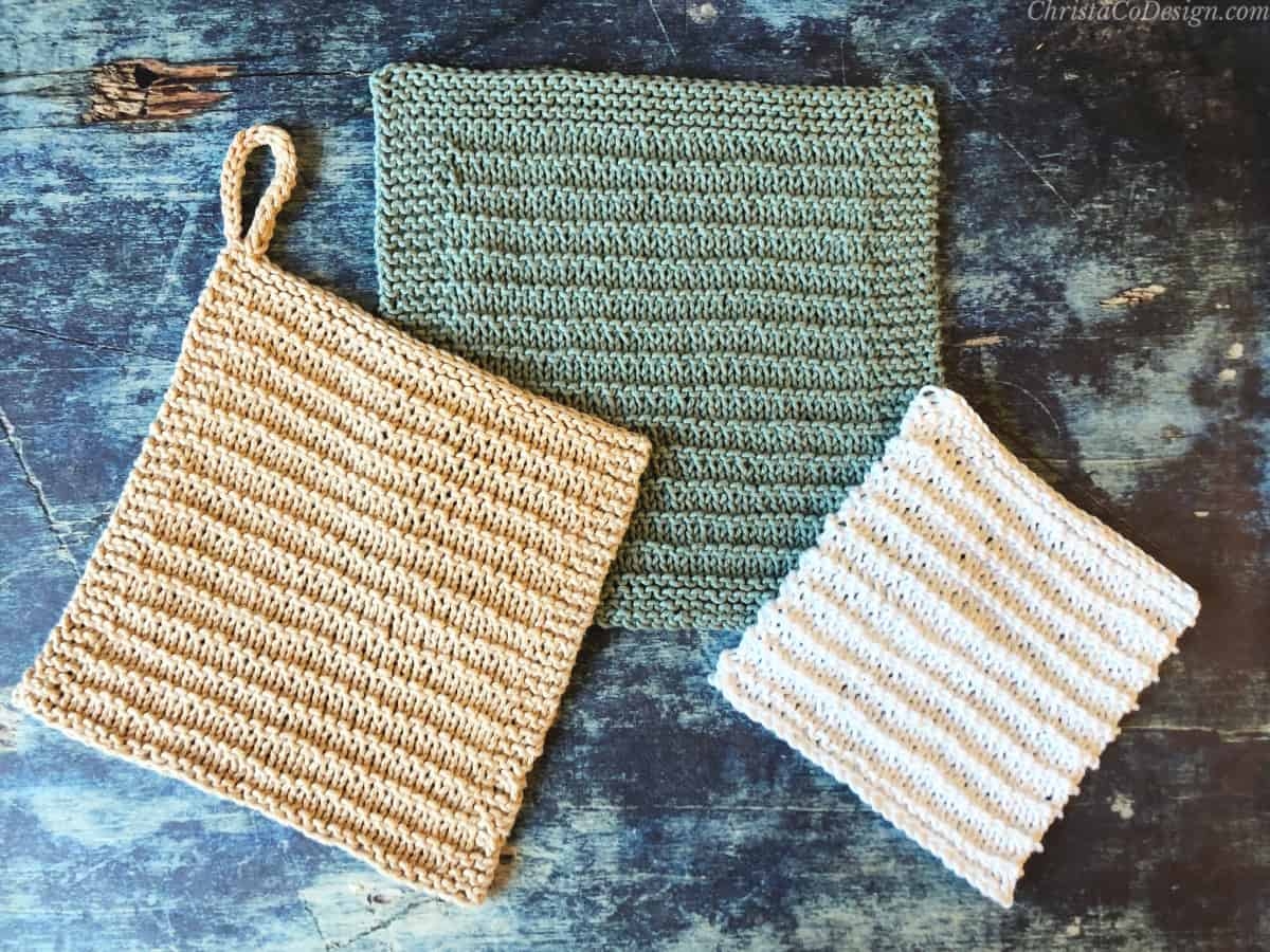 free knit dishcloth pattern