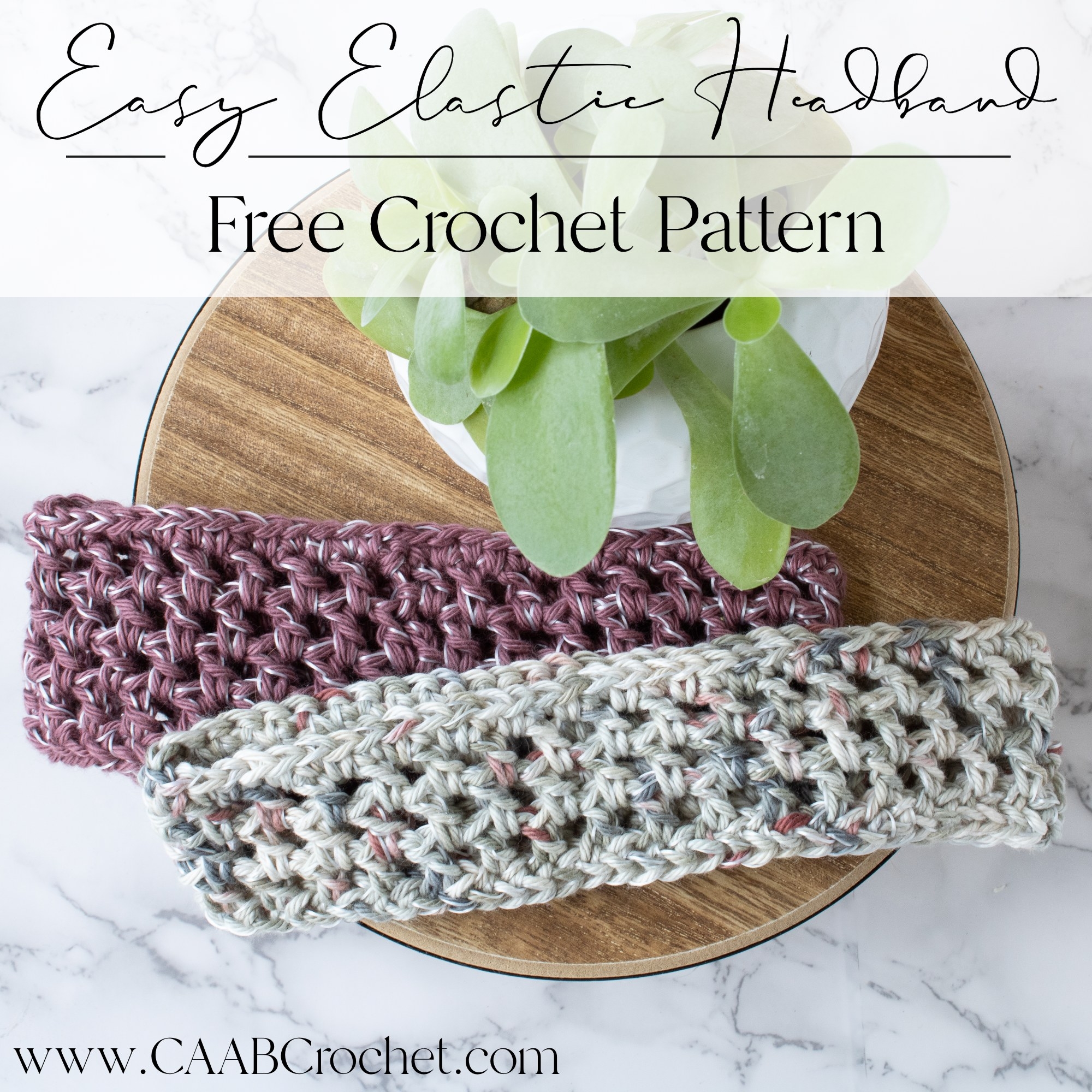 Easy Elastic Crochet Headband CAAB Crochet