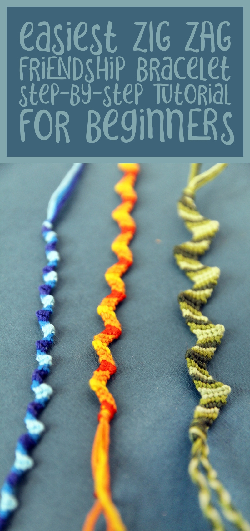 Easy Friendship Bracelet Basic ZigZag Moms And Crafters