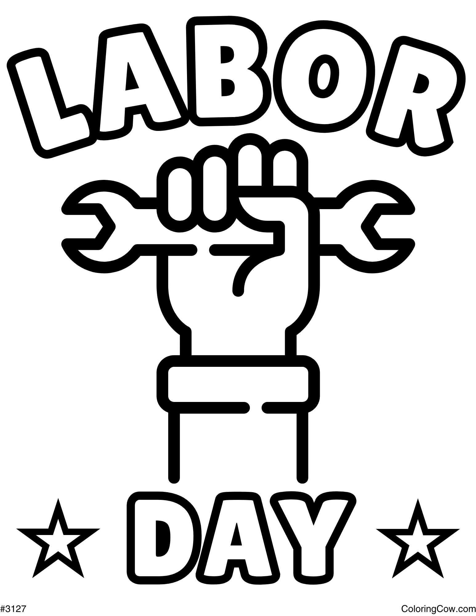 Easy Labor Day Coloring Page