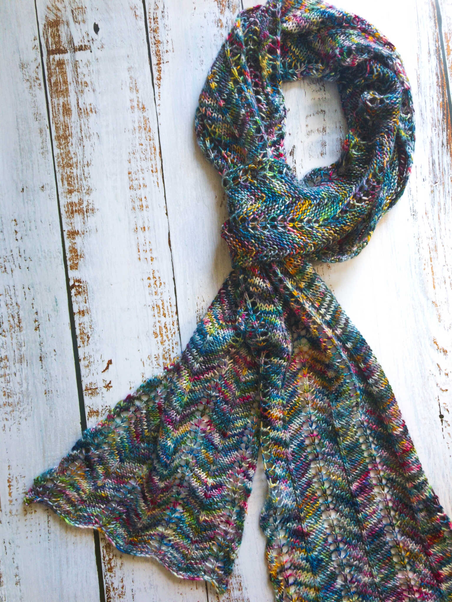 Easy Lace Scarf Knitting Pattern And It s Free 