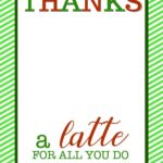 Easy Teacher Gift Craft Thanks A Latte Starbucks Gift Card