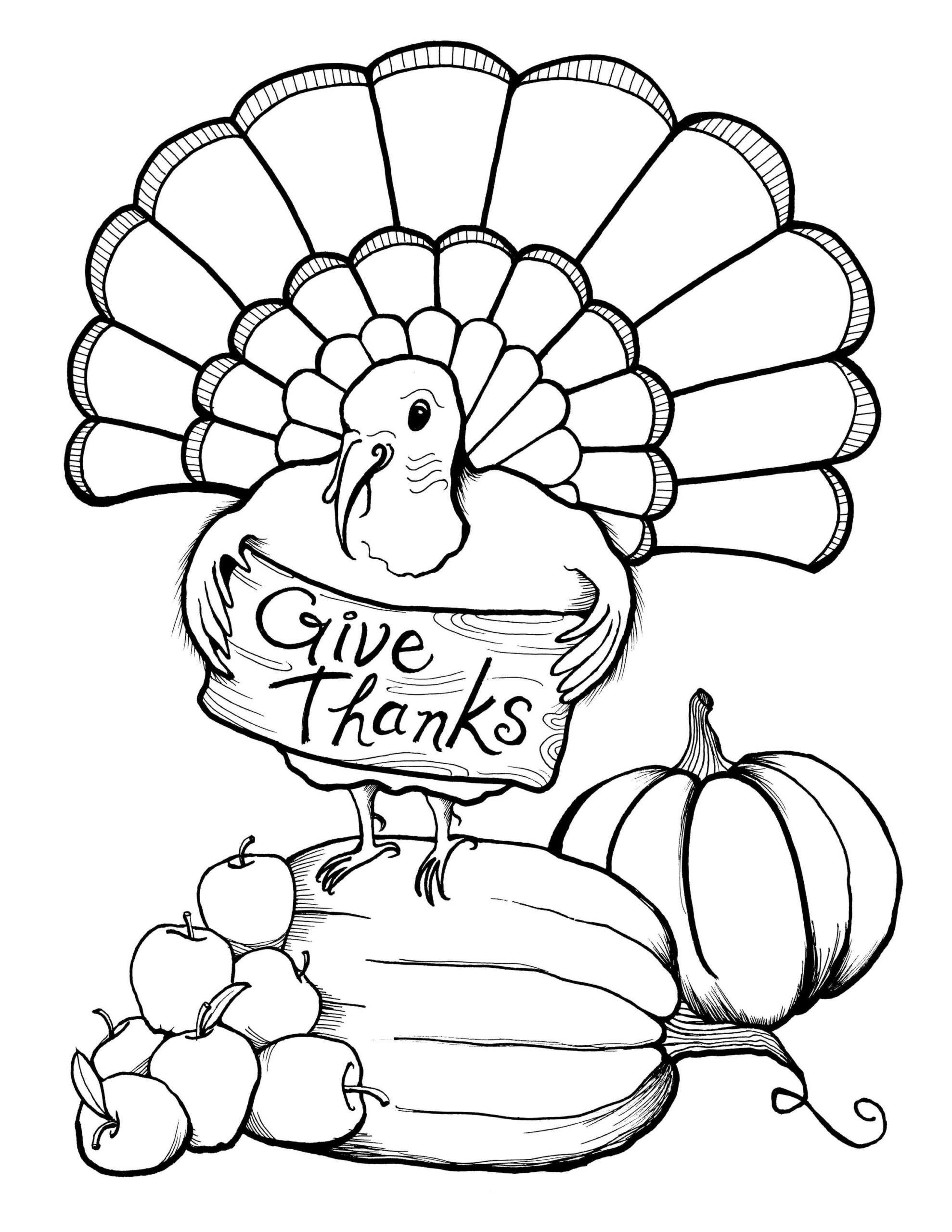 coloring pages thanksgiving printable