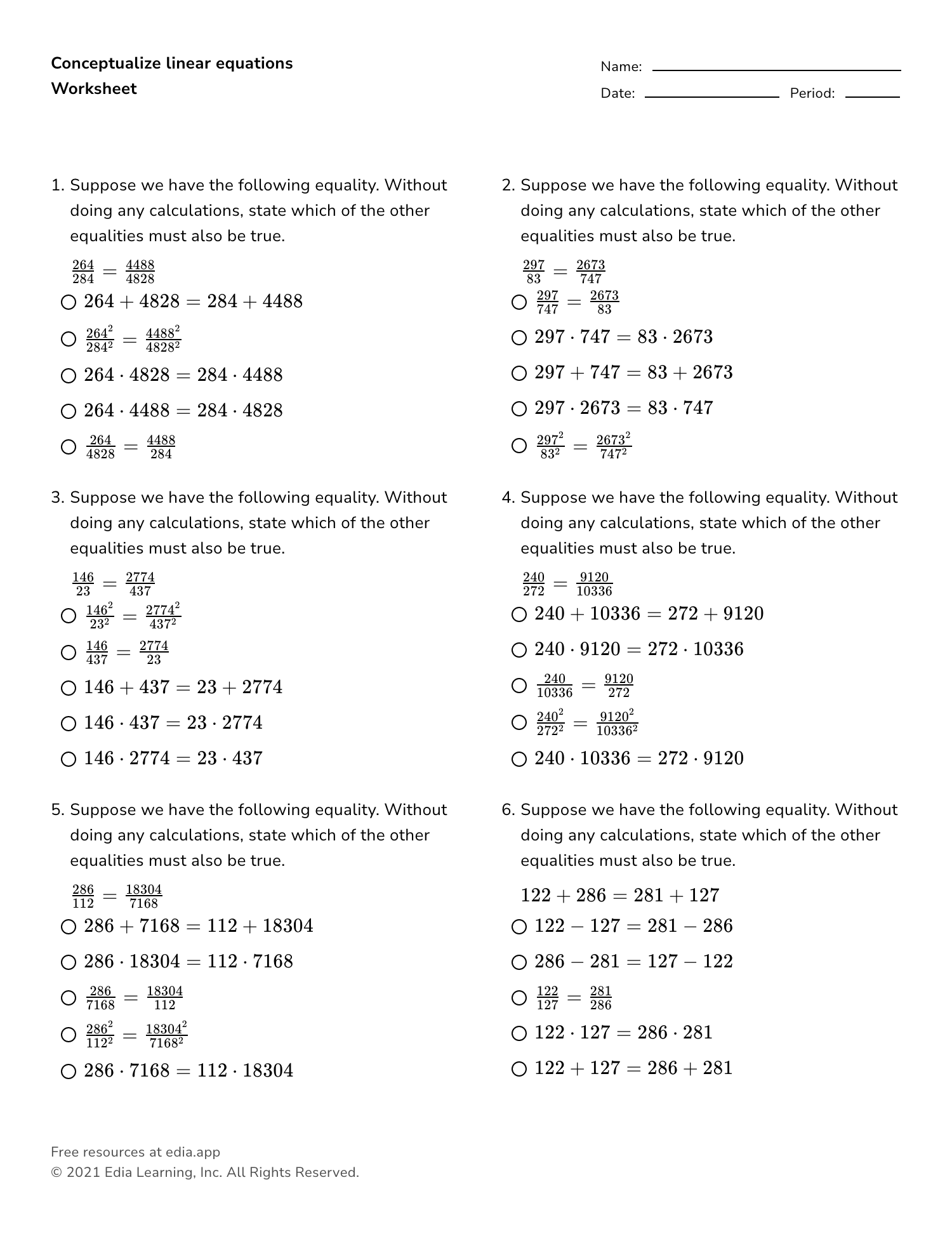 solving linear equations worksheets