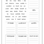 English Unite Parts Of Speech Worksheet