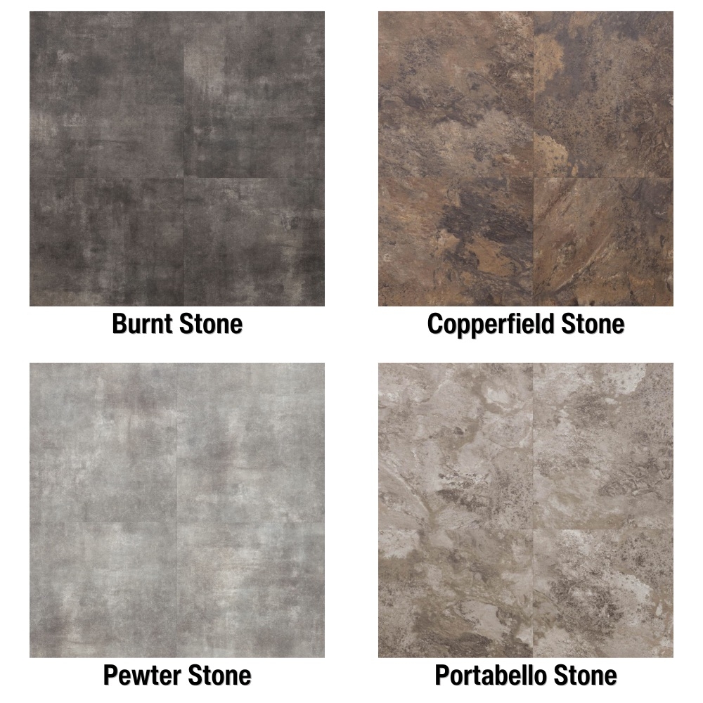 Envee Tacky Back Luxury Vinyl Tiles Stone Look Peel Stick
