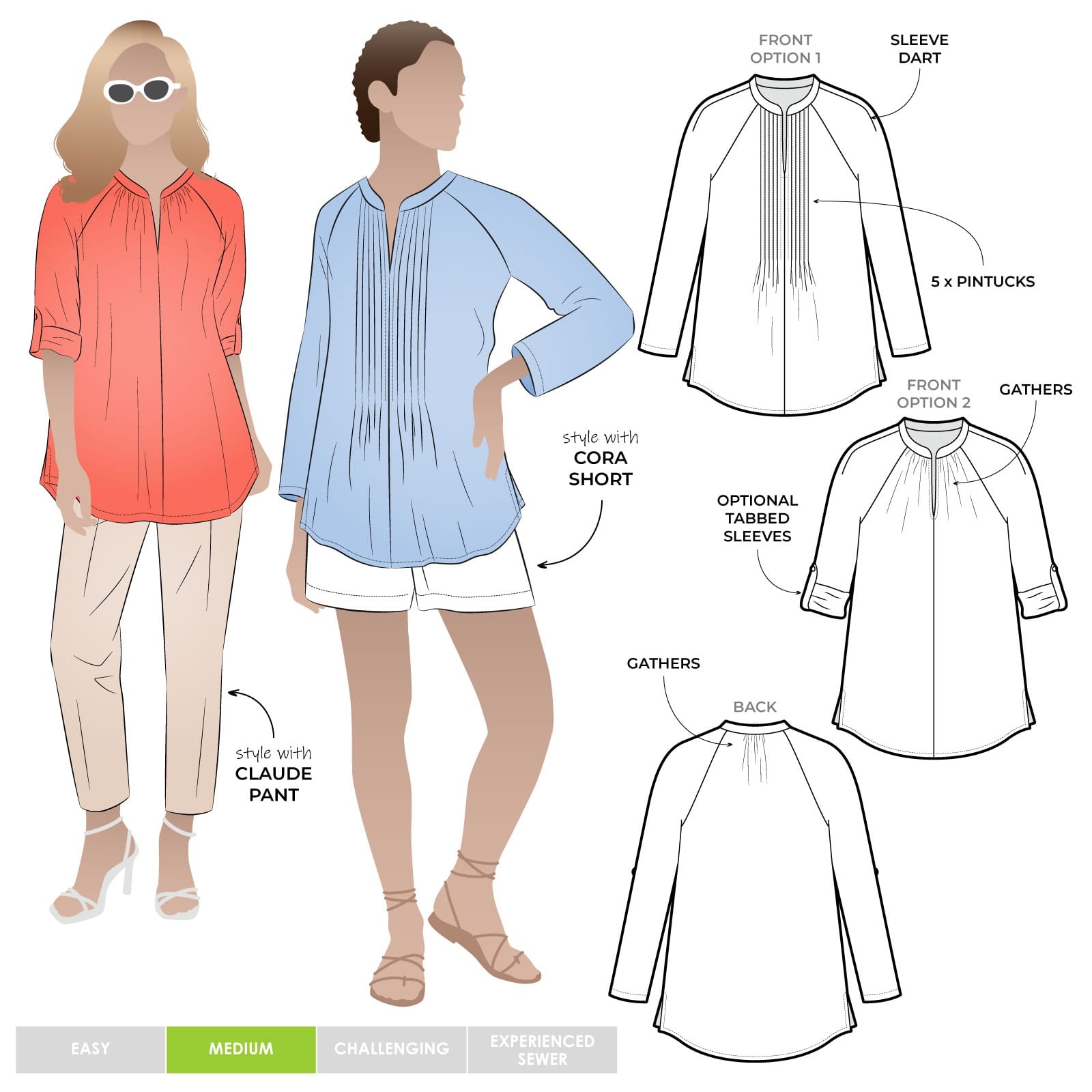 Faith Woven Top Sewing Pattern Casual Patterns Style Arc